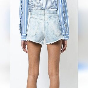 Derek Lam 10 Crosby "Drew" High Rise Classic Short in Cloudy Beach-Size 28